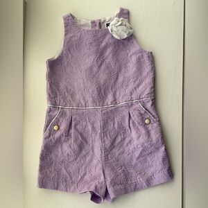 Janie and Jack Purple Textured Romper